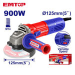 Image de MEULEUSE ANGULAIRE 125 MM 900 W A VARIATEUR -EAGRS09051 EMTOP
