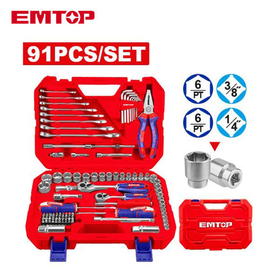 Image de CAISSE A OUTILS DE 91 PIECES -EHTS00911 EMTOP