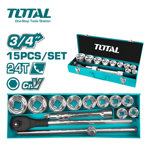 Image de JEUX DE 15 DOUILLES 3/4" THT341151 TOTAL