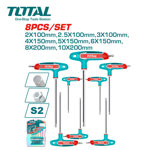 Image de JEU DE 8 CLES EXAGONALES A TETE SPHERIQUE THHW80826 TOTAL