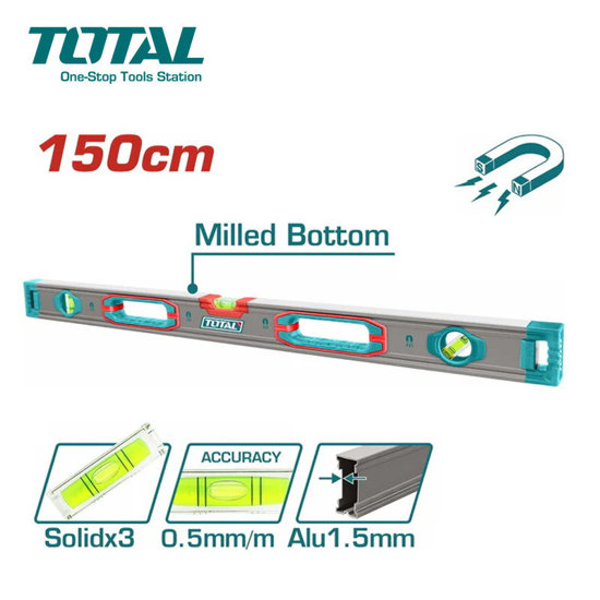 Image de NIVEAU MAGNÉTIQUE 150CM EN ALUMINIUM TMT215028M TOTAL