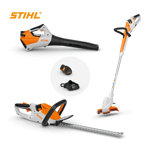 Image de PACK SOUFFLEUR.DÉBROUSSAILLEUSE.TAILLE HAIE +BATTERIE+CHARGEUR STIHL