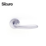 Image de POIGNÉE DE PORTE AVEC ROSACE ALLEG NICKEL/SATIN PT R01DN202 SICURO