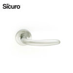 Image de POIGNÉE DE PORTE AVEC ROSACE ALLEGRA NICKEL/SATIN GT R01CN203 SICURO