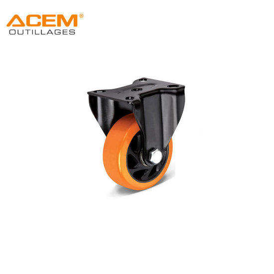Image de ROUE FIXE A PLATINE ORANGE DE D50X23MM ACEM