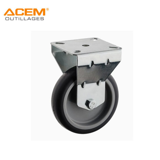 Image de ROUE FIXE TPR GRIS D75X23MM ACEM