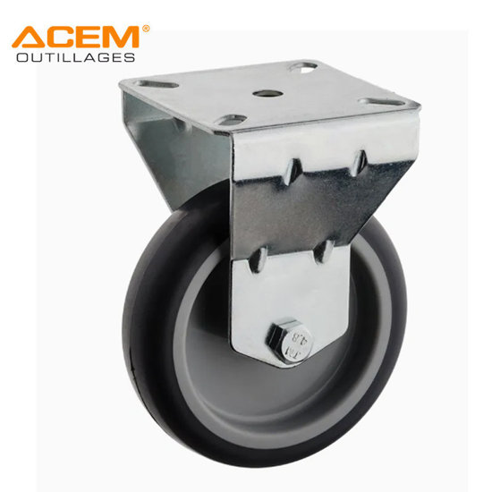 Image de ROUE FIXE TPR GRIS D125X27MM ACEM