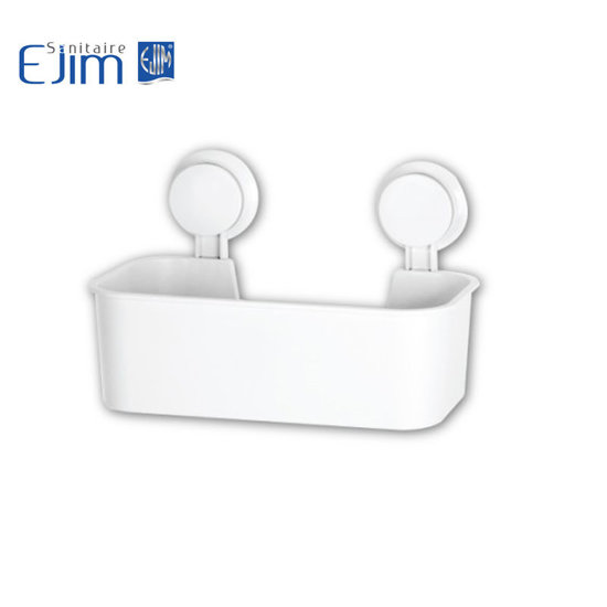Image de PANIER RECTANGULAIRE A VENTOUSE ABS BLANC EJIM