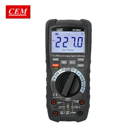 Image de MULTIMETRE NUMERIQUES TRMS 1500V DC 6000PTS DT-9560 CEM