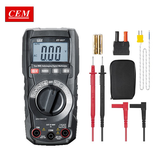 Image de MULTIMETRE 600V-10A TRMS-NCV DT-927 CEM